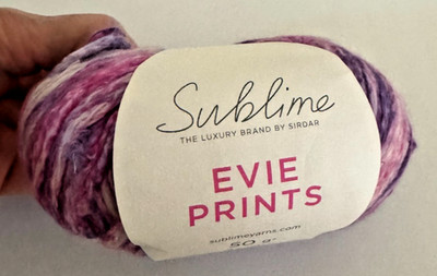 SUBLIME BY SIRDAR EVIE PRINTS 94% MAKO COTTON 50g/126YDS SHADE 562 1 SKEIN