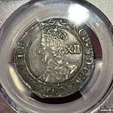 Silver 1641-43 England Great Britain Shilling Pcgs Xf40 Choice  Triangle in Circ