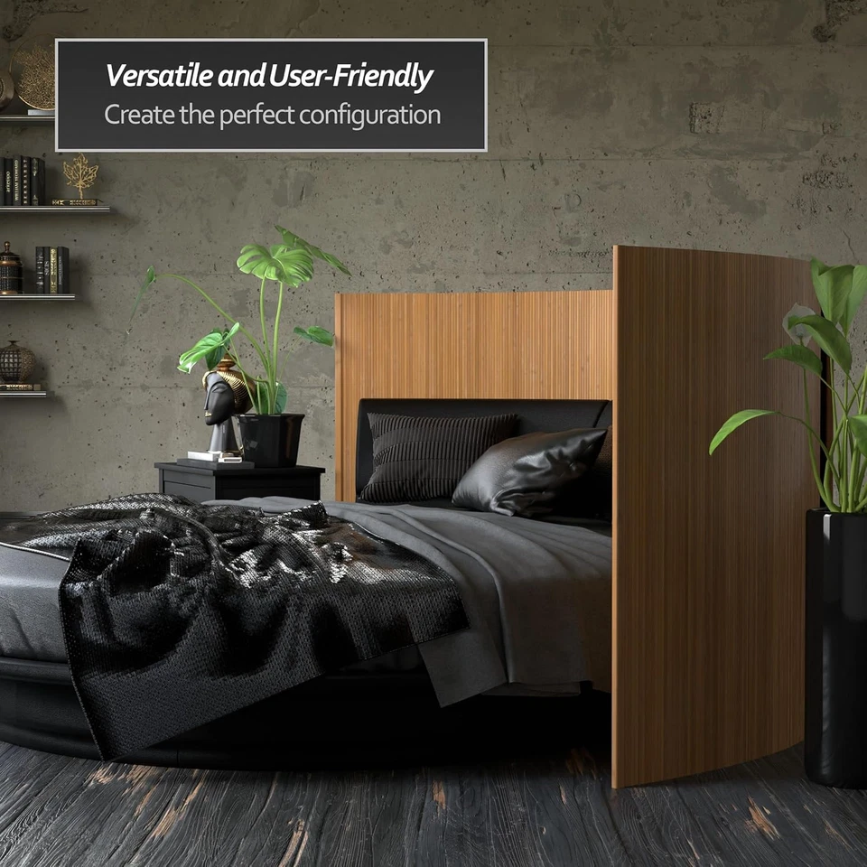 Pantalla corta de bambú ondulada de 4 pies - Natural Foto 4 de 4