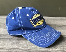Autographed Marcos Ambrose #47 Bush's Best Nascar Racing Cap Hat OSFA Blue