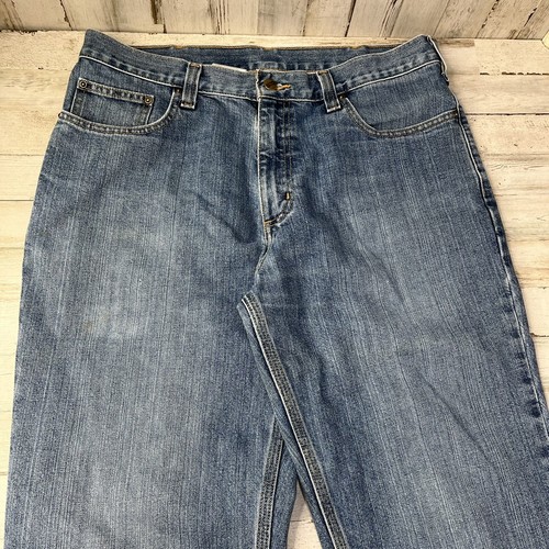 Carhartt 101483-980 Mens Relaxed Fit 5 Pocket Jeans Size 34x34 Cotton Blend U25 - Picture 6 of 8