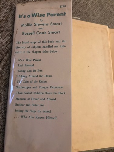 It’s A Wise Parent Mollie Stevens Smart Vintage Parenting Child Care HC DJ 1944 - Imagen 3 de 10