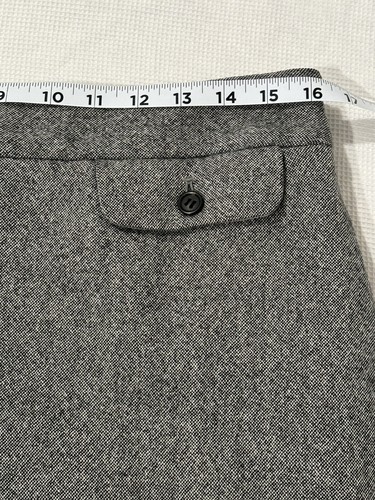 J Crew 100 % Wolle Rock knielang Faltenrock Damen Gr. 8 grau Akademie Arbeit - Bild 5 von 9