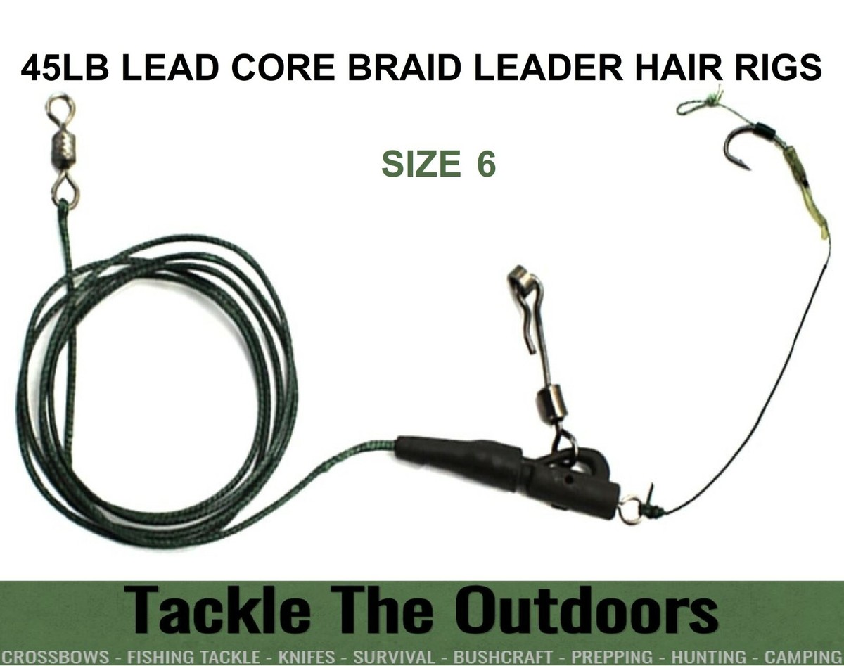 Carp Fishing Safety Rigs 45lb Lead Core Braid Leader 30lb Braid