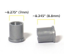2pc BTO Newly Made Aurora G G-PLUS Style HO Slot Car Rear Wheels 8893 Silver