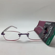 E203 Foster Grant SIMPLY SPECS Daniella Purple PRP 1.75 Rimless Glasses READERS