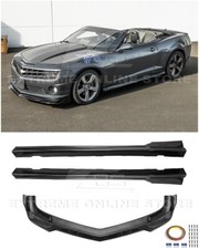For 10-13 Camaro Ss Zl1 Painted Glossy Black Front Lip Splitter Side Skirts