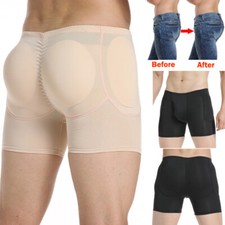 Men's Butt Lifter Padded Brief Hip Boxer Underwear Booty Enhancer Slim Shapewear