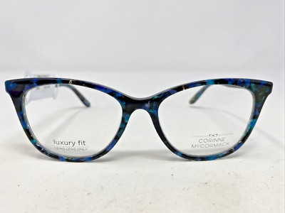Corinne McCormack CHARLTON STREET TEL 56-18-140 Teal Eyeglasses Frame /W87