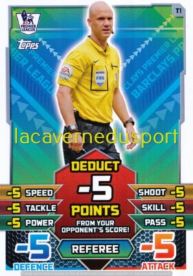 T1 REFEREE # TACTIC CARD TOPPS PREMIER LEAGUE 2015 2016 MATCH ATTAX