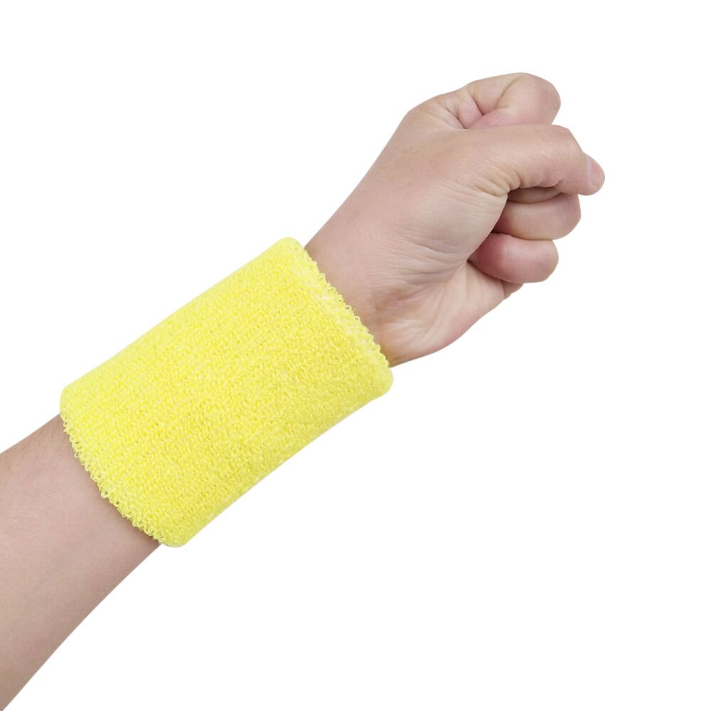 6 Inch Cotton Wristbands - Athletic Sweat Bands For Sports & Fitness