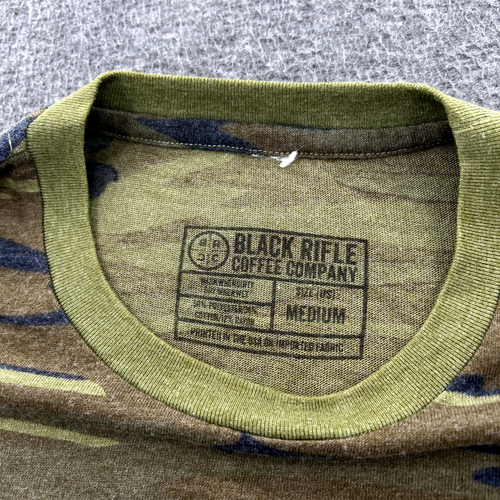 Black Rifle Coffee Co Shirt Mens M Green Military Veteran Tactical USA SS EUC - Picture 3 of 8