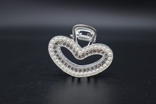 2 Pack Small mini double diamond hair claw clips with crystals Unique