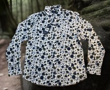 Ben Sherman Dress Shirt Medium Multi Geo Print Stretch Slim Fit Button 99 M