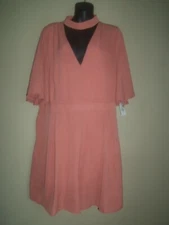 NEW $48 FTF FASHION TO FIGURE RUST PINK FLOWY JUMPSUIT ROMPER SHORTS 2 2X 18 20