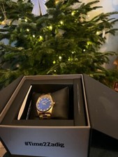 Montre Zadig & Voltaire, bleue et doré avec des cristaux Swarovski