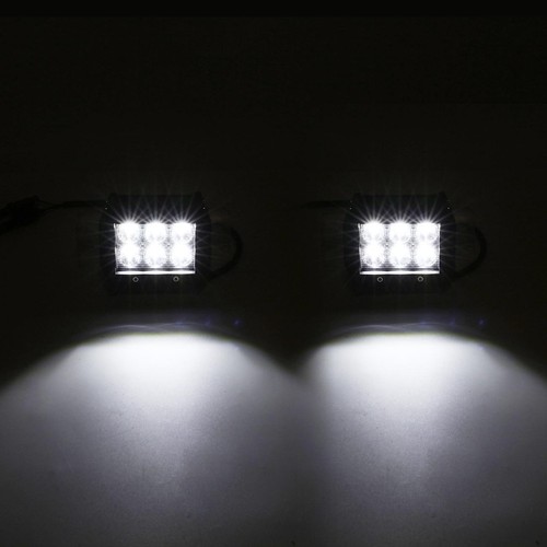 Pair 4" INCH LED Work Light Bar Driving Spot Fog Lamp Offroad Pickup SUV Truck - Picture 8 of 11