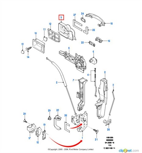 Maniglia interna porta anteriore destra Ford Mondeo ORIGINALE 2000-2007 1143344 - Imagen 3 de 6