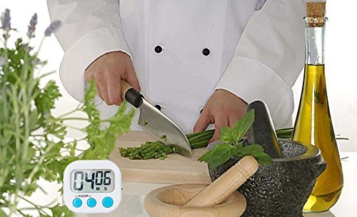 6 Pack Small Digital Kitchen Timer Magnetic Back and ON/Off Multicolored - Picture 6 of 7