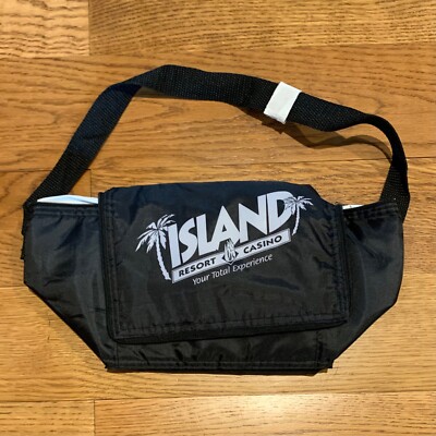 Island Resort and Casino Escanaba, MI Michigan Mini Cooler Lunch Bag Black UP