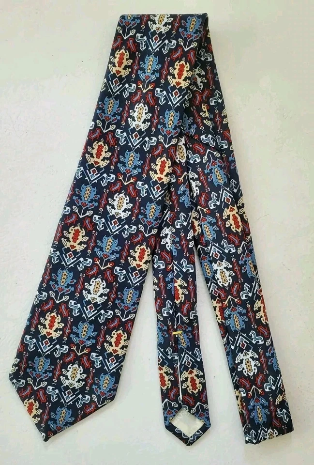 Corbata para hombre Woodward & Lothrop 100 % seda multicolor.  Foto 2 de 4