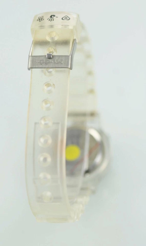 MUDD Bianco Donna Acciaio Inox Argento Trasparente Gomma Orologio Al Quarzo - Immagine 3 di 3