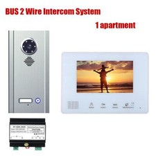 7 Inch BUS 2 Wire Video Door Phone Intercom systems Kit for home 1/2/3/4 Units