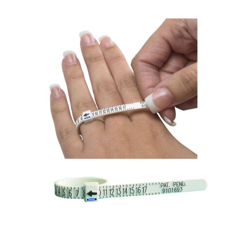 Multi Sizer Adjustable Strip Plastic Ring Finger Gauge Jewelry Wedding Sizer - 第 1/4 張圖片