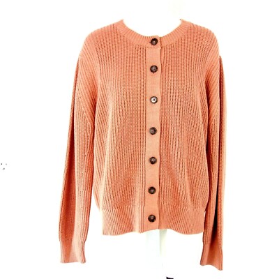 REPEAT Strickjacke Cardigan Damen Jacke Gr 42 XL Baumwolle Rosewood Np 179 Neu