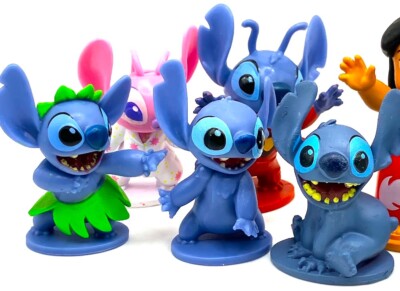 LILO & STITCH Figure Play Set DISNEY PVC TOY Angel SCRUMP Alien
