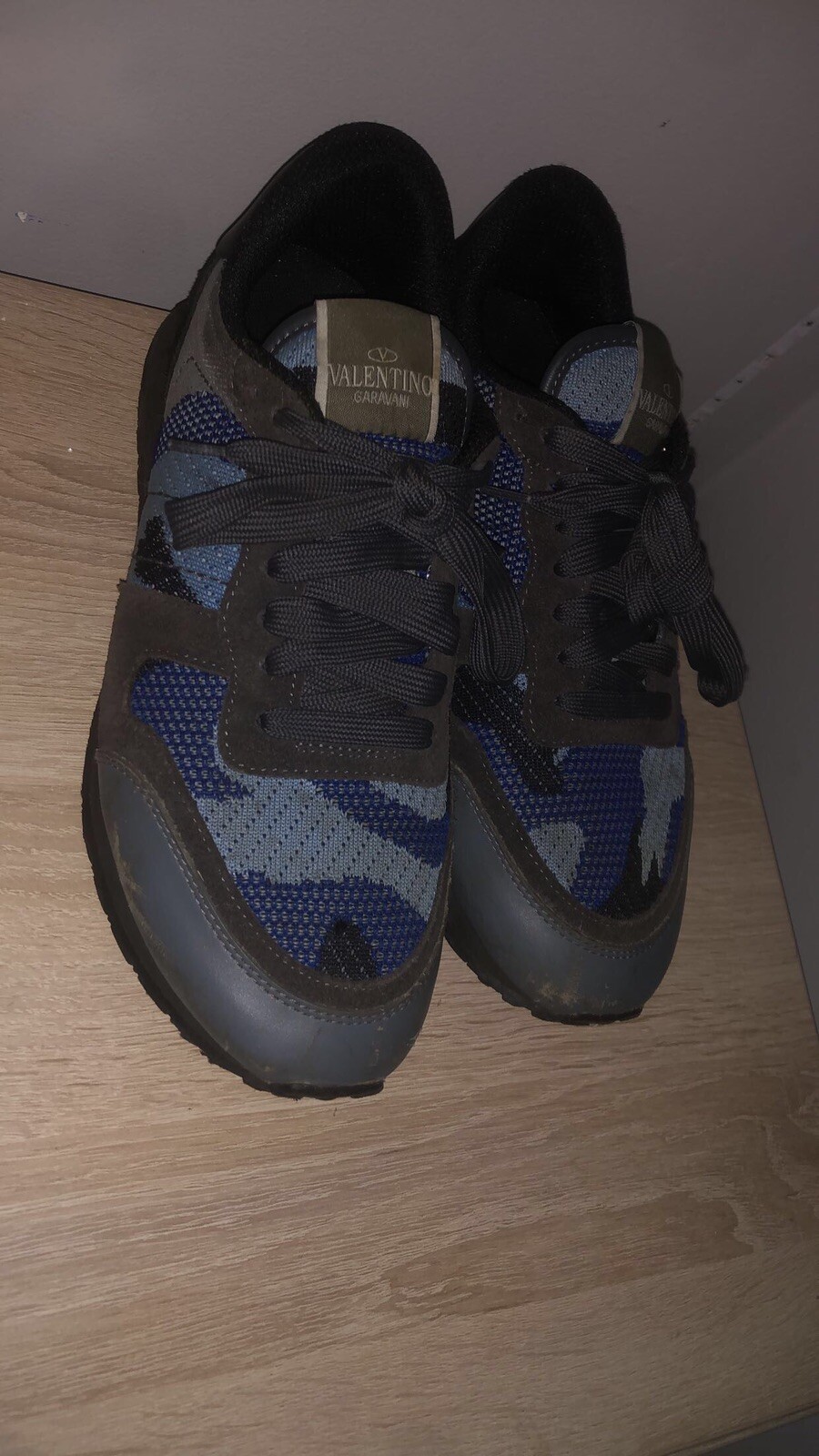 VALENTINO ROCKRUNNER Blue Mesh Camo - Size UK 8.5 EU 44 - Mens image 2