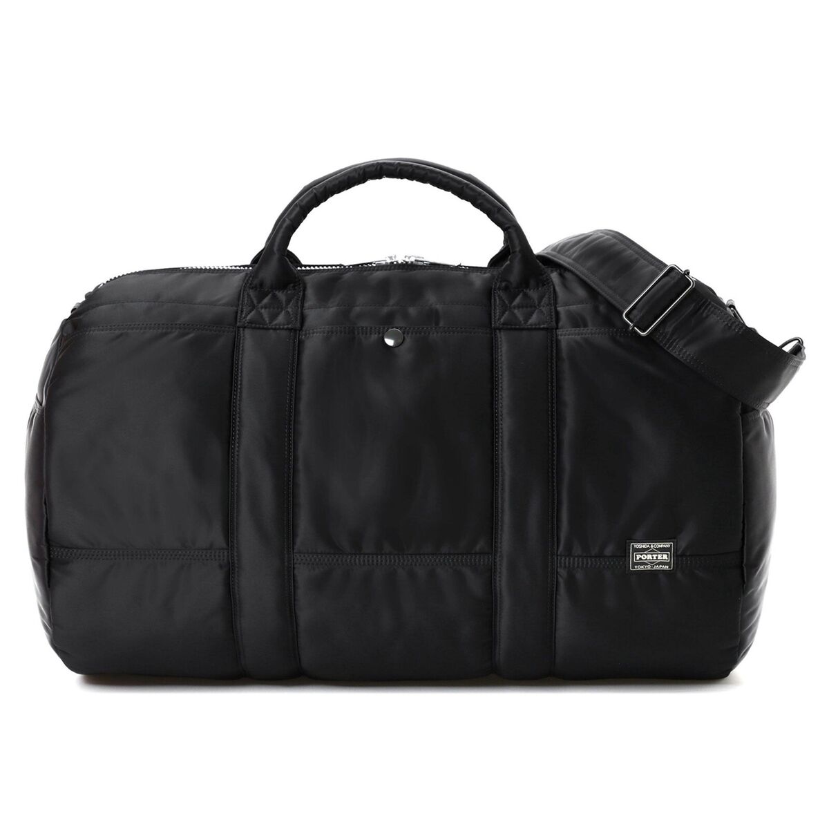 PORTER TANKER DRUM BAG L Black Duffel Handbag Shoulder Strap PORTER TANKER DRUM BAG L Black Duffel Handbag Shoulder Strap