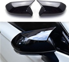 Painted Gloss Black Side Mirror Cap Horn Style Overlay Covers Fits 18-23 Camry