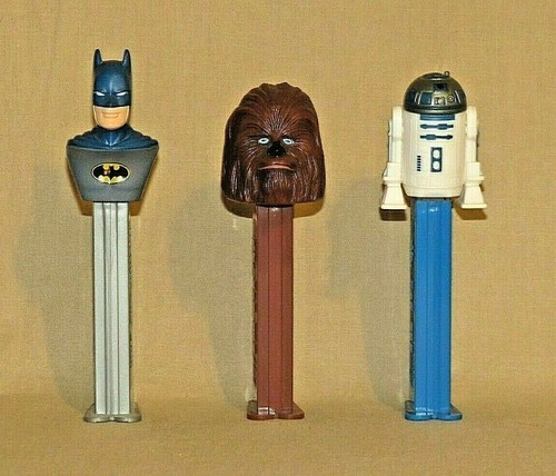 3 Vintage PEZ, Star Wars Chewbacca, R2D2 & Batman | eBay