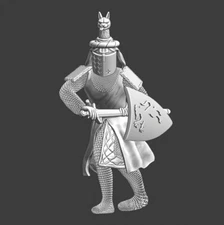 Northern Crusades Miniatures Medieval Knight drawing his sword 28 32 35 40 54mm