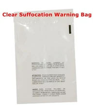 500 8x10 Self Seal Suffocation Warning Clear Poly Bags 1.5 mil Free Shipping