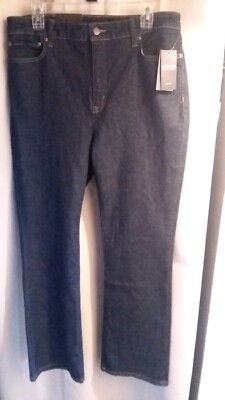 Ralph Lauren High Rise Boot Leg Denim Jean Size 14 P Petite ~ BRAND NEW DR7