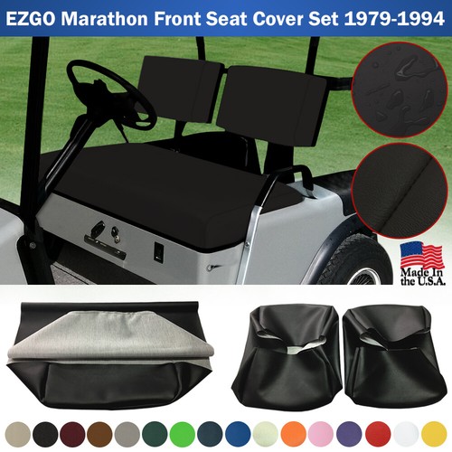 EZGO Marathon Golf Cart Front Seat Cover Vinyl STAPLE ON Replacement