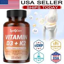 2 in 1 Vitamin D3 K2 Softgels Capsules Supplement Softgel 10000 IU VIT D3 200 K2