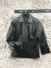 Jerry Lewis Classic Luxuries Womens Size M Leather Jacket Black Full Zip