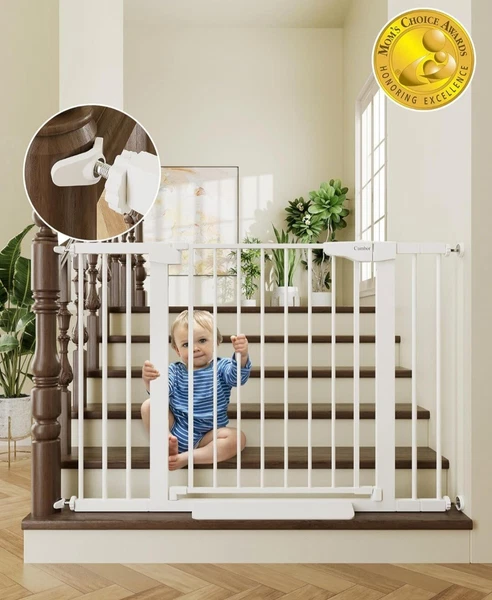 Cumbor 29.7-46" Baby Gate for Stairs, Mom's Choice Awards Winner-Auto Close D...