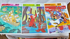 THREE  DISNEYS FRAME TRAY PUZZLES Golden       M3