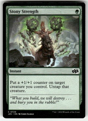 Stony Strength 720 C Foundations Jumpstart NM Magic: The Gathering
