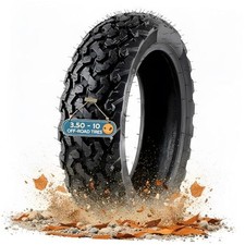 3.50-10 Knobby Tire for Scooter with Bone-Shaped Treads Anti-Edge Skid Off