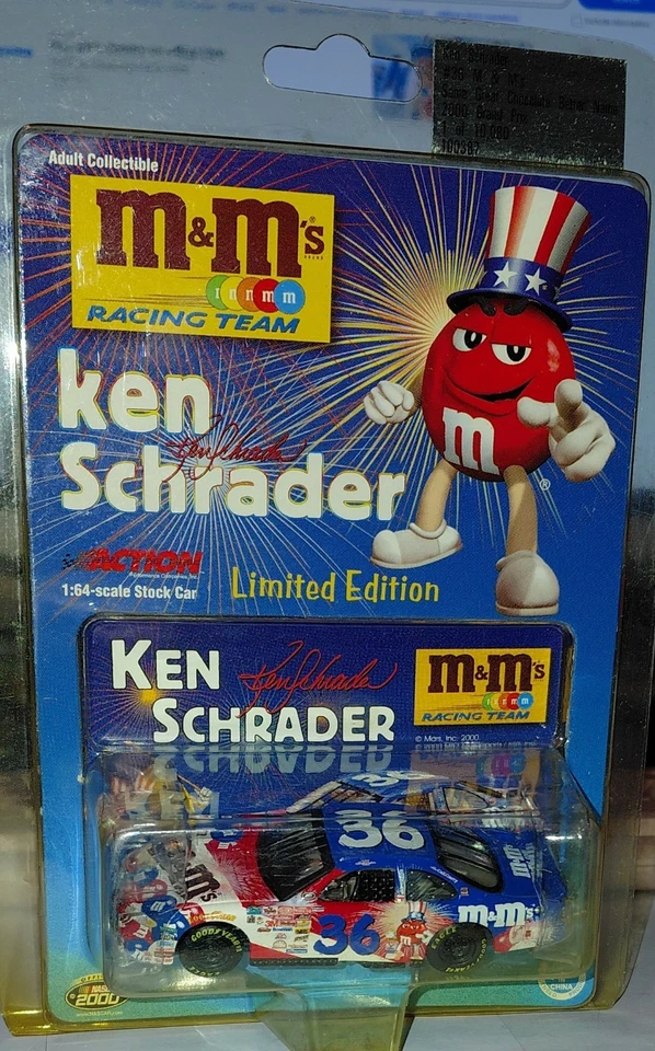2 car lot Ken Schrader M&M's Team Caliber RCCA 4th of July 1/64 diecast NASCAR  - Image 4 of 4