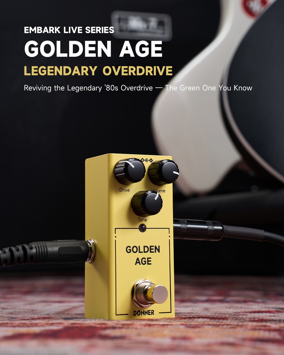 Donner Overdrive Effects Pedal Legendary 80's Overdrive True
