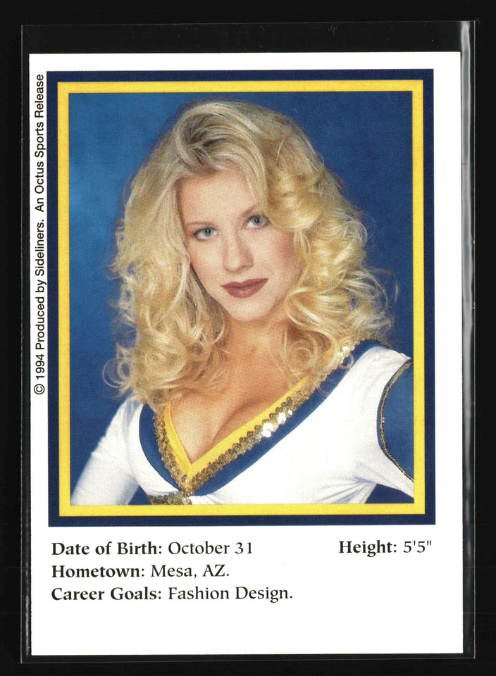 1994-95 Sideliners Pro Football Cheerleaders - Rams - #R33 Renee Pawelec - Image 2 of 2