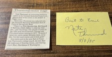 NATE THURMOND, HOFer For WARRIORS, Bulls Handsigned Album Page, Bowling Green