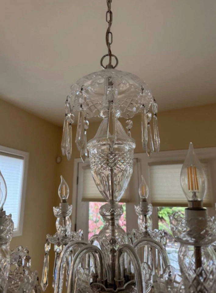 Waterford Avoca Crystal Chandelier Crystal Lighting Fixture 6 arm - Image 4 of 4