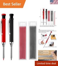 2PCS Carpenter Pencils with Sharpener Heavy Duty Woodworking Tools Mechanical...